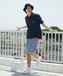 ペンギン プリント ミニ 裏毛 ショート パンツ さらさら BLUE STANDARD ブルースタンダード