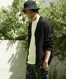 【KAITEKI+】ドライタッチ 吸水 速乾 ストレッチ イージーケア ドライリップル ボタン カーディガン  快適 カイテキ