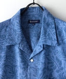 COOLMAXリネンミックス総柄シャツ【BLUE STANDARD/ブルースタンダード】