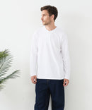 【汗染みの目立ちにくいTシャツ ZEROSTAIN/ゼロステイン】ヘンリーネック ロンT 防汚 UVカット