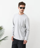 【汗染みの目立ちにくいTシャツ ZEROSTAIN/ゼロステイン】クルーネック 胸ポケットロンT 防汚 UVカット