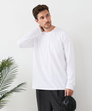 【汗染みの目立ちにくいTシャツ ZEROSTAIN/ゼロステイン】クルーネック 胸ポケットロンT 防汚 UVカット