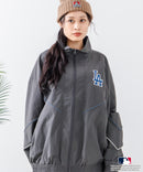 【MLB/メジャーリーグベースボール】 ツイル ワッペン パイピング使い ナイロン トラックジャケット