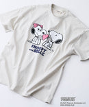 【PEANUTS /ピーナッツ】 オリジナルデザイン 刺繍 Tシャツ スヌーピー  ベル ドロップショルダー ビッグシルエット ユニセックス キャラクター