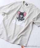 新柄追加!!【TOM AND JERRY/トムとジェリー】オリジナルデザイン 刺繍 Tシャツ ジェリー タフィー ドロップショルダー ビッグシルエット ユニセックス キャラクター