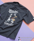 【Looney Tunes × MLB】オリジナル デザイン Tシャツ ドロップ ショルダー ビッグシルエット ユニセックス キャラクター