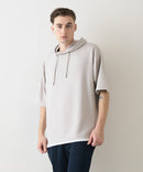 接触冷感 COOLスムース フェイクレイヤード リラックス フィット  Tパーカー BLUE STANDARD