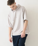 接触冷感 COOLスムース フェイクレイヤード リラックス フィット  Tパーカー BLUE STANDARD