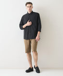 カットジョーゼット 7分袖シャツ 吸水速乾 接触冷感 ストレッチ 軽量 イージーケア UVカット BLUE STANDARD ブルースタンダード