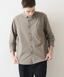 カットジョーゼット 7分袖シャツ 吸水速乾 接触冷感 ストレッチ 軽量 イージーケア UVカット BLUE STANDARD ブルースタンダード