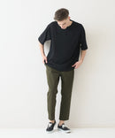 接触冷感 COOLスムース フェイクレイヤード フットボール切り替えリラックスフィットTシャツ  BLUE STANDARD