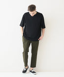 接触冷感 COOLスムース フェイクレイヤード フットボール切り替えリラックスフィットTシャツ  BLUE STANDARD