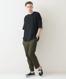 接触冷感 COOLスムース フェイクレイヤード フットボール切り替えリラックスフィットTシャツ  BLUE STANDARD