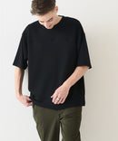 接触冷感 COOLスムース フェイクレイヤード フットボール切り替えリラックスフィットTシャツ  BLUE STANDARD