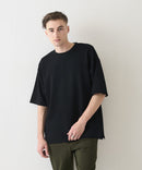 接触冷感 COOLスムース フェイクレイヤード フットボール切り替えリラックスフィットTシャツ  BLUE STANDARD