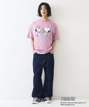 【PEANUTS /ピーナッツ】 オリジナルデザイン 刺繍 Tシャツ スヌーピー  ベル ドロップショルダー ビッグシルエット ユニセックス キャラクター