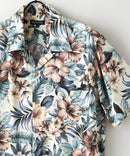 レーヨン 総柄プリント シャツ アロハ 接触冷感 レーヨン100%【BLUE STANDARD/ブルースタンダード】