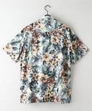 レーヨン 総柄プリント シャツ アロハ 接触冷感 レーヨン100%【BLUE STANDARD/ブルースタンダード】