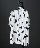 レーヨン 総柄プリント シャツ アロハ 接触冷感 レーヨン100%【BLUE STANDARD/ブルースタンダード】