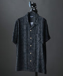 レーヨン 総柄プリント シャツ アロハ 接触冷感 レーヨン100%【BLUE STANDARD/ブルースタンダード】