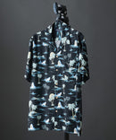 レーヨン 総柄プリント シャツ アロハ 接触冷感 レーヨン100%【BLUE STANDARD/ブルースタンダード】