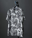 レーヨン 総柄プリント シャツ アロハ 接触冷感 レーヨン100%【BLUE STANDARD/ブルースタンダード】