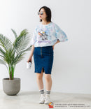 新柄追加!!【TOM AND JERRY/トムとジェリー】オリジナルデザイン 刺繍 Tシャツ ジェリー タフィー ドロップショルダー ビッグシルエット ユニセックス キャラクター