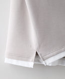 接触冷感 COOLスムース フェイクレイヤード リラックス フィット  Tパーカー BLUE STANDARD