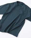 接触冷感 COOLスムース フェイクレイヤード フットボール切り替えリラックスフィットTシャツ  BLUE STANDARD