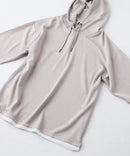 接触冷感 COOLスムース フェイクレイヤード リラックス フィット  Tパーカー BLUE STANDARD