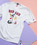 【Looney Tunes × MLB】オリジナル デザイン Tシャツ ドロップ ショルダー ビッグシルエット ユニセックス キャラクター