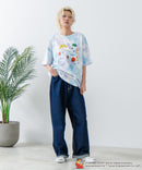 【PEANUTS /ピーナッツ】 オリジナルデザイン 刺繍 Tシャツ スヌーピー  ベル ドロップショルダー ビッグシルエット ユニセックス キャラクター