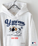 【MLB ×PEANUTS】別注コラボ 裏起毛 フーディー プルオーバー パーカー ドロップショルダー オーバーサイズ