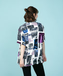 接触冷感 総柄 アロハシャツ レーヨン100% オープンカラー 開襟 ストリート モード カジュアル 夏服  UNIIT ユニット