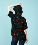 接触冷感 総柄 アロハシャツ レーヨン100% オープンカラー 開襟 ストリート モード カジュアル 夏服  UNIIT ユニット