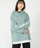 フェイクレイヤード 袖プリント ビッグシルエット 裏毛 フーディー プルオーバー パーカー KANGOL カンゴール