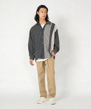 【BLUE STANDARD/ブルースタンダード】 フェイクスエード 無地 切り替えシャツ Tシャツ 2点セット zo