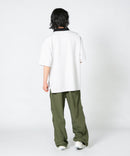 【UNIIT×RED CAP GIRL】冷感 ポンチ 半袖 ハーフジップ ポロ ワンポイント胸刺繍  とろみポンチ