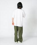 【UNIIT×RED CAP GIRL】冷感 ポンチ 半袖 ハーフジップ ポロ ワンポイント胸刺繍  とろみポンチ