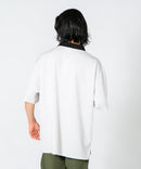 【UNIIT×RED CAP GIRL】冷感 ポンチ 半袖 ハーフジップ ポロ ワンポイント胸刺繍  とろみポンチ