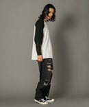 【SAVIER/サビアー】ルーズ フィット ラグラン ロンT Tシャツ un SAVIER サビアー