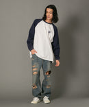 【SAVIER/サビアー】ルーズ フィット ラグラン ロンT Tシャツ un SAVIER サビアー