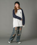 【SAVIER/サビアー】ルーズ フィット ラグラン ロンT Tシャツ un SAVIER サビアー