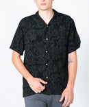 接触冷感 総柄 アロハシャツ レーヨン100% オープンカラー 開襟 ストリート モード カジュアル 夏服  UNIIT ユニット