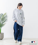 【MLB/メジャーリーグベースボール】 裏毛 ツイル ワッペン ハーフジップ