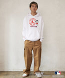 【MLB ×PEANUTS】別注コラボ 裏起毛 フーディー プルオーバー パーカー ドロップショルダー オーバーサイズ