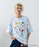 【PEANUTS /ピーナッツ】 オリジナルデザイン 刺繍 Tシャツ スヌーピー  ベル ドロップショルダー ビッグシルエット ユニセックス キャラクター