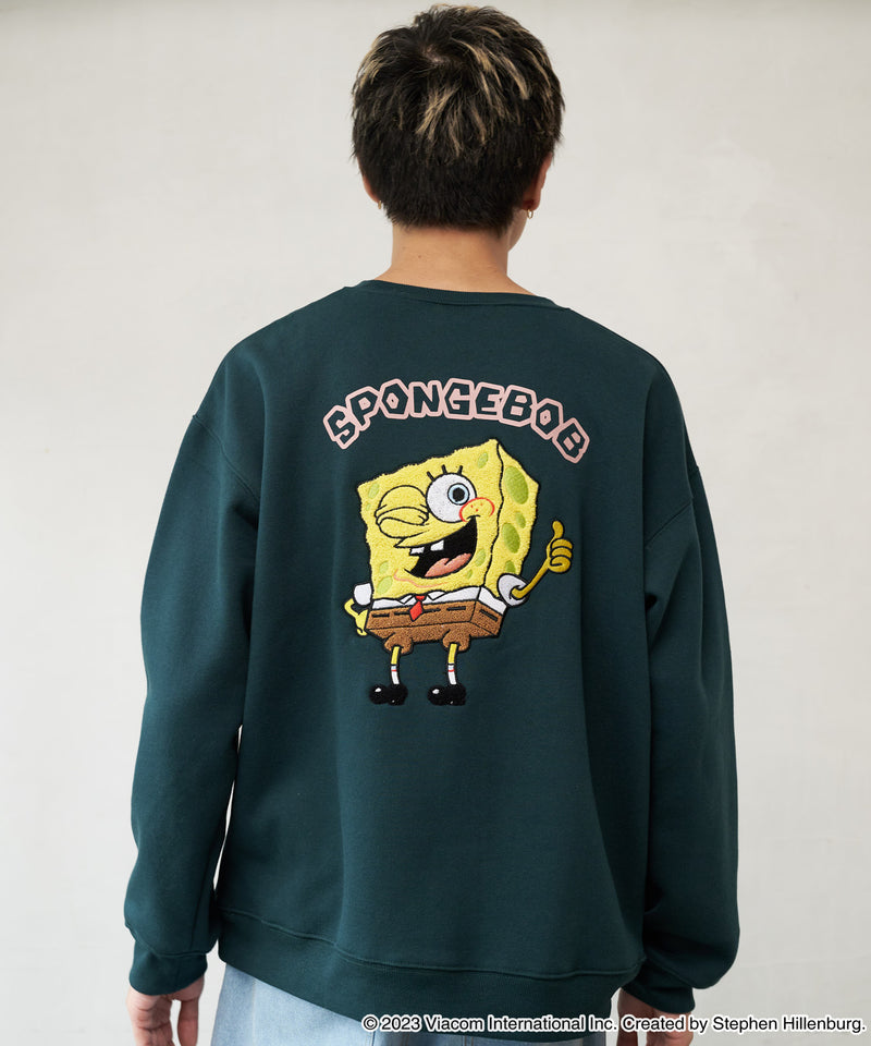 【SpongeBob/スポンジ・ボブ】起毛 トレーナー スウェット アウトドアプロダクツ OUTDOOR PRODUCTS