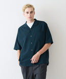 デオドラントドライ 吸水速乾 UVカット ストレッチ無地 ストライプ オープンカラーシャツ 開襟シャツ【BLUE STANDARD/ブルースタンダード】