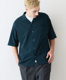 デオドラントドライ 吸水速乾 UVカット ストレッチ無地 ストライプ オープンカラーシャツ 開襟シャツ【BLUE STANDARD/ブルースタンダード】